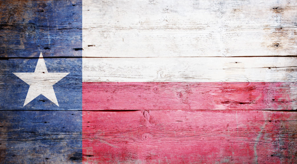 American flag on wooden board